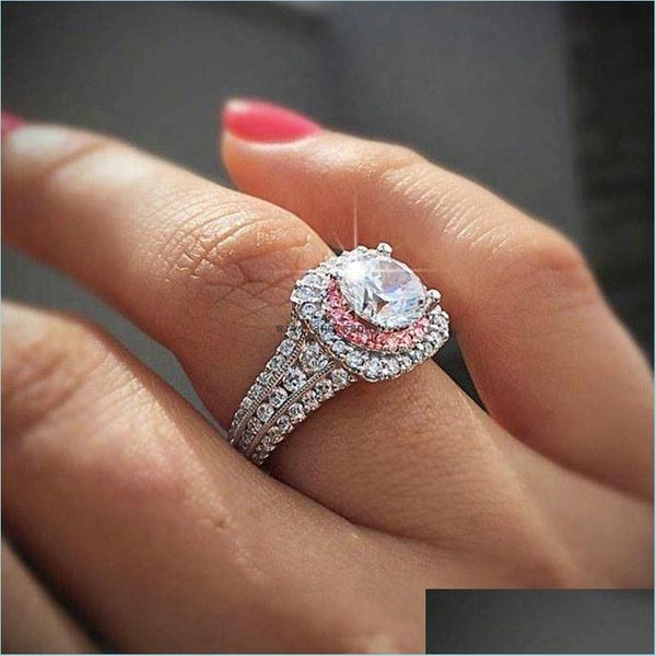 cluster rings zircon wedding rings for women fashion jewelry round gemstone engagement ring band finger drop delivery dh3s0, Golden;silver
cluster rings zircon wedding rings for women fashion jewelry round gemstone engagement ring band finger drop delivery dh3s0, Golden;silver