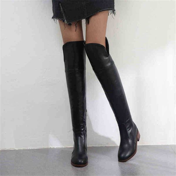 boots simple style winter thick with fashion boots round head short plush zipper rubber bottom over the knee boots women 220913, Black
boots simple style winter thick with fashion boots round head short plush zipper rubber bottom over the knee boots women 220913, Black