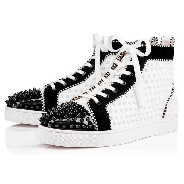 full spiked sneakers christians red-bottoms sole flats men s sneaker sporty spikes patent leather veau velours luxury designers orlato, Black
full spiked sneakers christians red-bottoms sole flats men s sneaker sporty spikes patent leather veau velours luxury designers orlato, Black