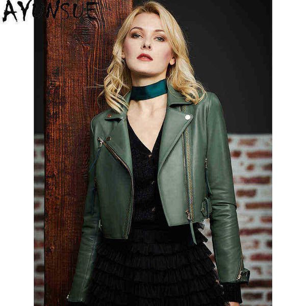 ayunsue fashion genuine leather jacket women motorcycle woman coat sheepskin jackets green korean women clothing 2021 lw4843 j220727, Black
ayunsue fashion genuine leather jacket women motorcycle woman coat sheepskin jackets green korean women clothing 2021 lw4843 j220727, Black