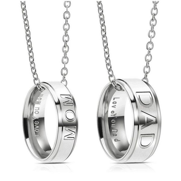 stainless steel pendant necklace dad mom ring necklaces fashion accessories thanksgiving christmas gift, Silver
stainless steel pendant necklace dad mom ring necklaces fashion accessories thanksgiving christmas gift, Silver