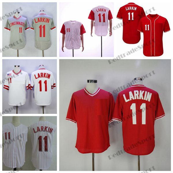 mens 11 barry larkin baseball jerseys vintage 1990 stitched shirts grey white red, Blue;black
mens 11 barry larkin baseball jerseys vintage 1990 stitched shirts grey white red, Blue;black