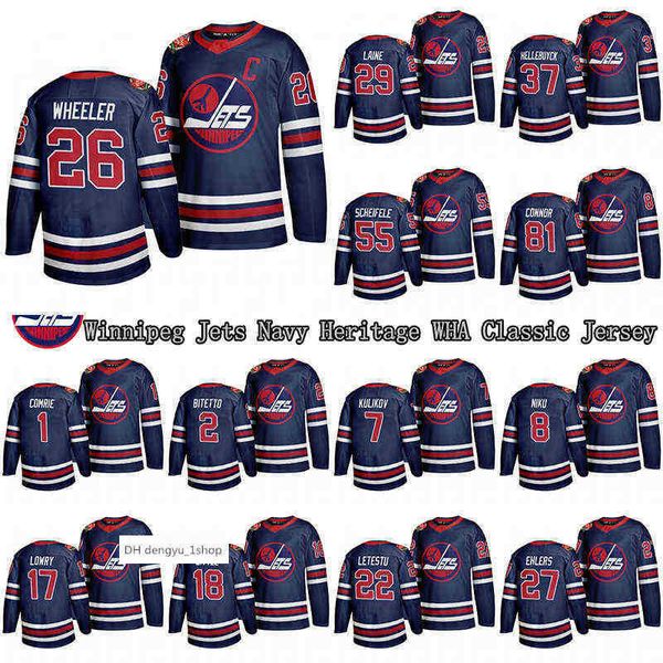 men's navy heritage wha classic jersey 55 mark scheifele 29 patrik laine 26 blake wheeler custom any name number hockey, Black;red
men's navy heritage wha classic jersey 55 mark scheifele 29 patrik laine 26 blake wheeler custom any name number hockey, Black;red