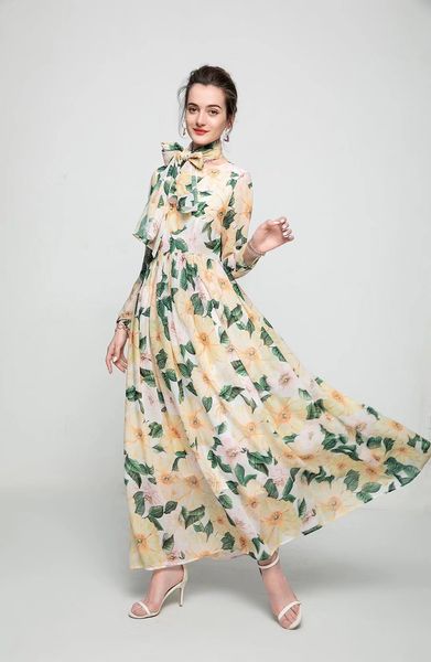 dresses women's spring summer round neck fashion long sleeve waistband swing temperament long dress chiffon print distribution scarves, Black
dresses women's spring summer round neck fashion long sleeve waistband swing temperament long dress chiffon print distribution scarves, Black