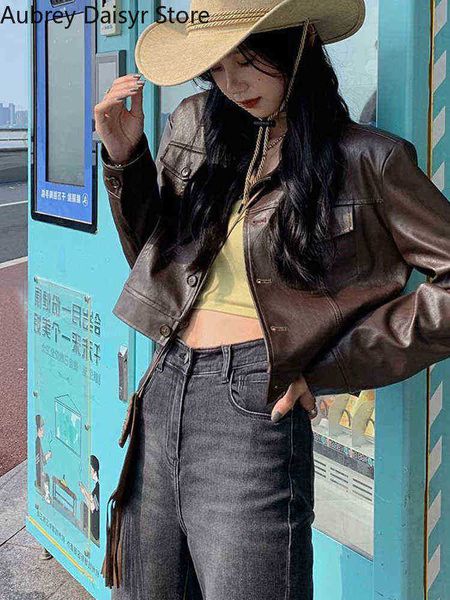 cropped leather jacket women korean y2k streetwear black leather moto jacket chic thin loose casual highstreet short jacket 2022 j220727
cropped leather jacket women korean y2k streetwear black leather moto jacket chic thin loose casual highstreet short jacket 2022 j220727