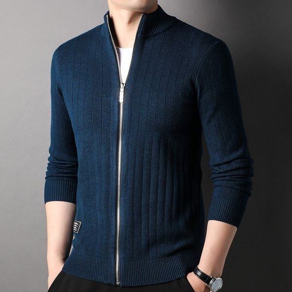 men's sweaters sweater cardigan men's zipper half high neck knitted casual coat trend korean striped sweater in autumn and winter, White;black
men's sweaters sweater cardigan men's zipper half high neck knitted casual coat trend korean striped sweater in autumn and winter, White;black