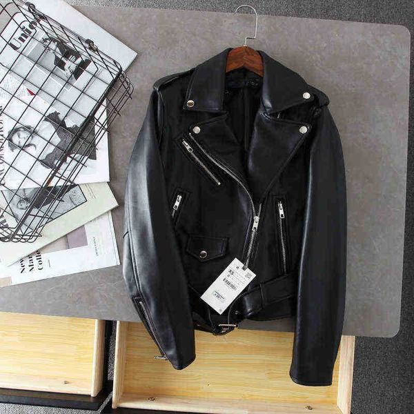 fmfssom 2022 spring new women neutral jacket autumn black faux leather pu coat fashion soft pockets streetwear outwear j220727
fmfssom 2022 spring new women neutral jacket autumn black faux leather pu coat fashion soft pockets streetwear outwear j220727