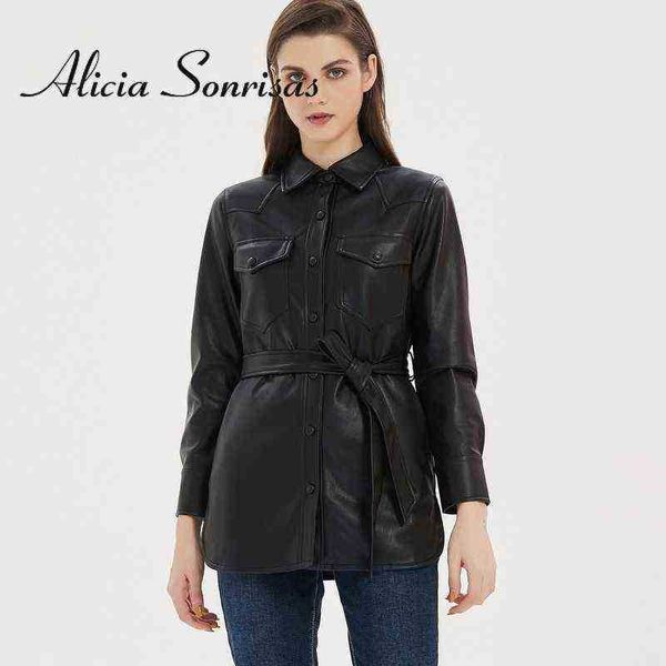 women black leather jacket corset slim lapel shoulder high end lining slim ol casual with belts motor biker jacket j220727
women black leather jacket corset slim lapel shoulder high end lining slim ol casual with belts motor biker jacket j220727