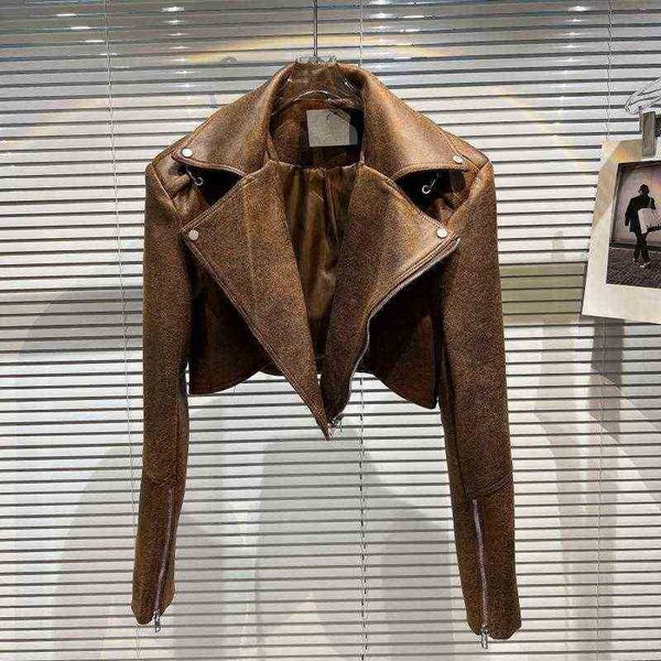 new fashion 2022 harajuku pu leather jacket women large lapel design faux leather jacket female streetwear bomber jacket chaquetas j220727, Black
new fashion 2022 harajuku pu leather jacket women large lapel design faux leather jacket female streetwear bomber jacket chaquetas j220727, Black