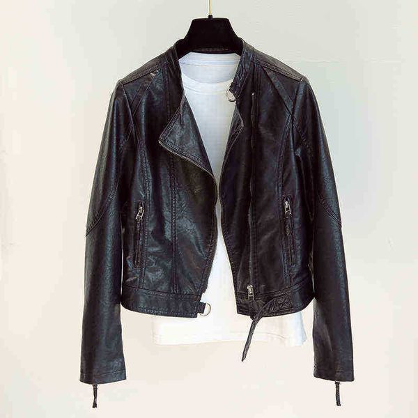 spring new womens leather jacket simple slim pink short high waist white female pu leather runaway streetwear chaquetas de mujer j220727, Black
spring new womens leather jacket simple slim pink short high waist white female pu leather runaway streetwear chaquetas de mujer j220727, Black