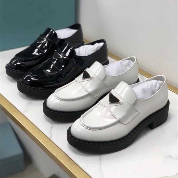 dress loafer shoes designer spring summer fashion trend thick bottom round head triangle label leather casual fashion-luxury brand, Black
dress loafer shoes designer spring summer fashion trend thick bottom round head triangle label leather casual fashion-luxury brand, Black