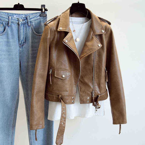 spring women faux leather jacket snake print slim zipper belt bf style outwear female motor biker coat streetwear chaqueta mujer j220727, Black
spring women faux leather jacket snake print slim zipper belt bf style outwear female motor biker coat streetwear chaqueta mujer j220727, Black