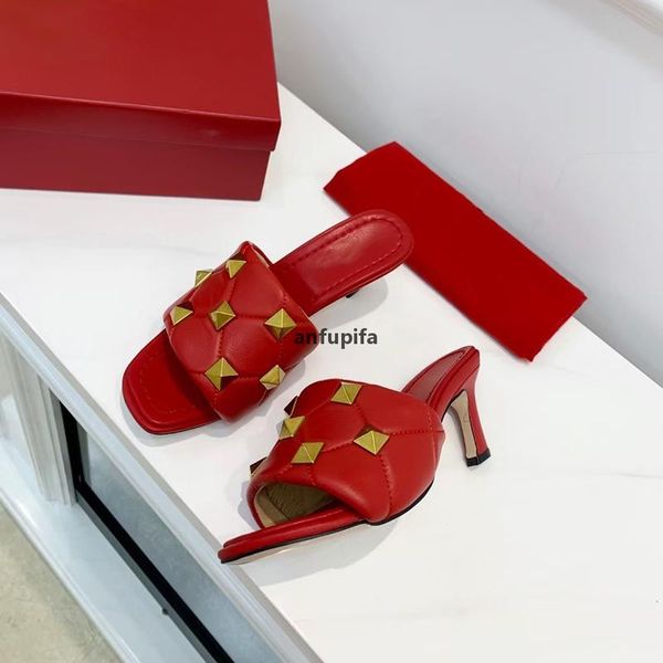 shoes designer roman stud slide sandal women 65mm high heels nappa rivet flat slippers ladies wedding summer valentinoes valentinoity mkj, Black
shoes designer roman stud slide sandal women 65mm high heels nappa rivet flat slippers ladies wedding summer valentinoes valentinoity mkj, Black