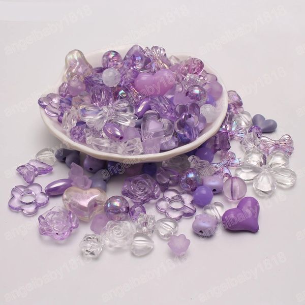 50g various shaped mixed purple flowers/heart acrylic beads educational diy baby kids jewelry accessories kits, Red;brown
50g various shaped mixed purple flowers/heart acrylic beads educational diy baby kids jewelry accessories kits, Red;brown