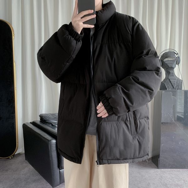 men's down parkas streetwear harajuku warm men's winter coat solid color casual parka stand collar fashion oversize women's w, Black
men's down parkas streetwear harajuku warm men's winter coat solid color casual parka stand collar fashion oversize women's w, Black