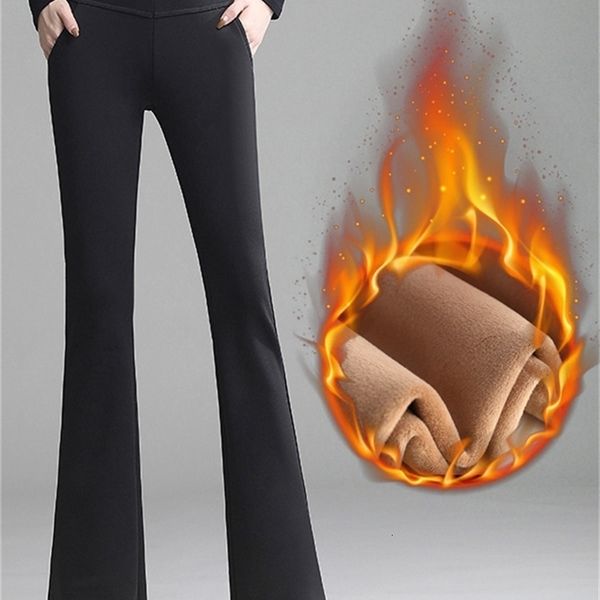 womens pants capris winter thck warm high waist wide leg flare pants for women ol office skinny woman trousers 221116, Black;white
womens pants capris winter thck warm high waist wide leg flare pants for women ol office skinny woman trousers 221116, Black;white
