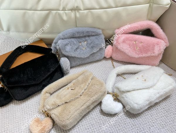 tz luxury designer bags winter lamb wool underarm bag women's handbag soft plush fashion gold metal chain bags with love decoration one
tz luxury designer bags winter lamb wool underarm bag women's handbag soft plush fashion gold metal chain bags with love decoration one