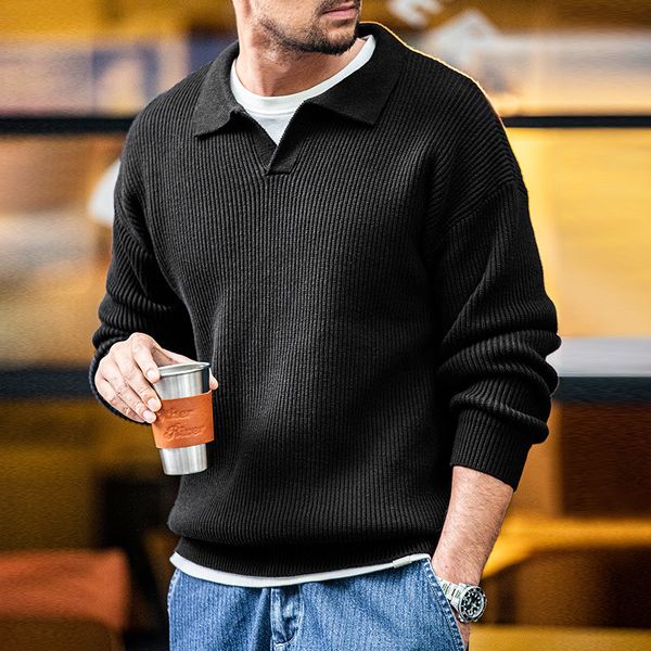 men's sweaters maden vintage crew neck sweater loose vertical strip winter basic pullovers for male casual retro knitwear lapel soft wa, White;black
men's sweaters maden vintage crew neck sweater loose vertical strip winter basic pullovers for male casual retro knitwear lapel soft wa, White;black
