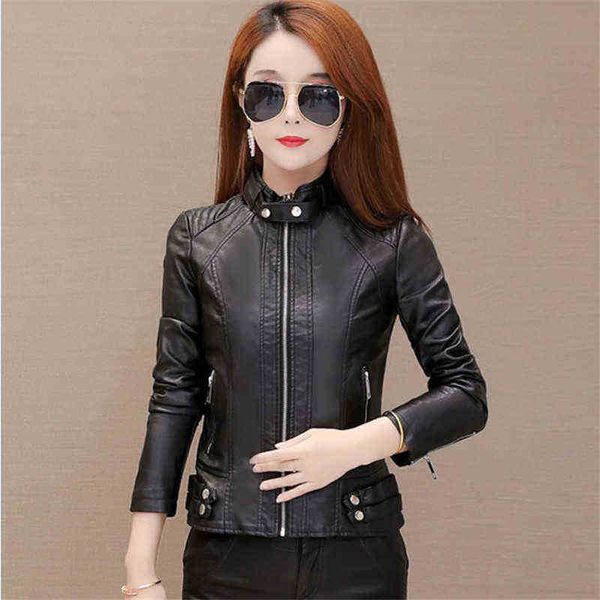 new autumn women pu leather jacket girl zipper short jacket female black punk bomber faux leather outfit spring blazer 3xl j220727
new autumn women pu leather jacket girl zipper short jacket female black punk bomber faux leather outfit spring blazer 3xl j220727