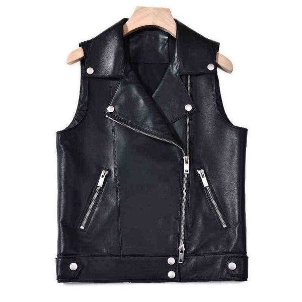spring real leather vest women motorcycle vest sleeveless jacket coat turndown collar lady genuine sheepskin vests j220727, Black
spring real leather vest women motorcycle vest sleeveless jacket coat turndown collar lady genuine sheepskin vests j220727, Black