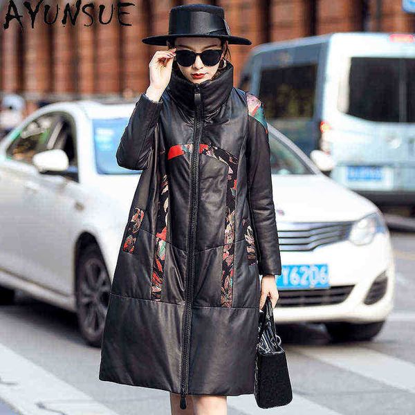 ayunsue 100 genuine leather jacket women winter sheepskin jacket ladies warm women down jacket flower printed vest cuir femme j220727, Black
ayunsue 100 genuine leather jacket women winter sheepskin jacket ladies warm women down jacket flower printed vest cuir femme j220727, Black