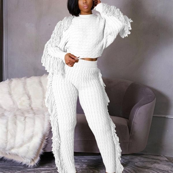 womens two piece pants ins internet celebrity famous 2pcs women set winter solid oneck tassel pencil pants casual 221115, White
womens two piece pants ins internet celebrity famous 2pcs women set winter solid oneck tassel pencil pants casual 221115, White