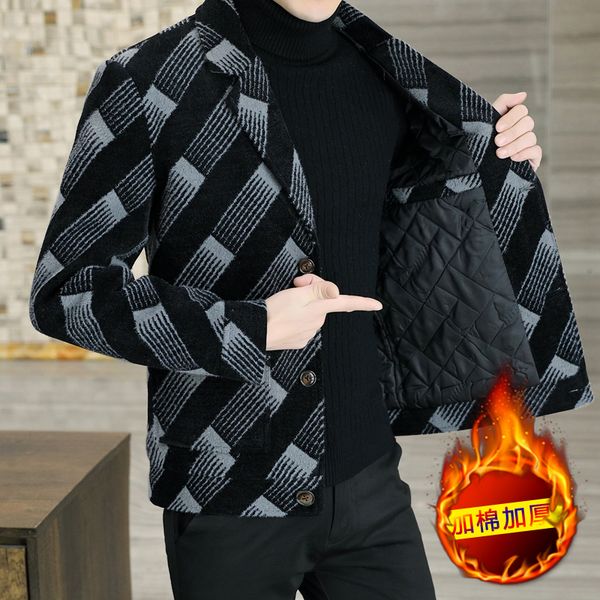 men's wool blends autumn winter men's woolen jackets fashion slim casual blazer thicken keep warm business social trench coat stre, Black
men's wool blends autumn winter men's woolen jackets fashion slim casual blazer thicken keep warm business social trench coat stre, Black
