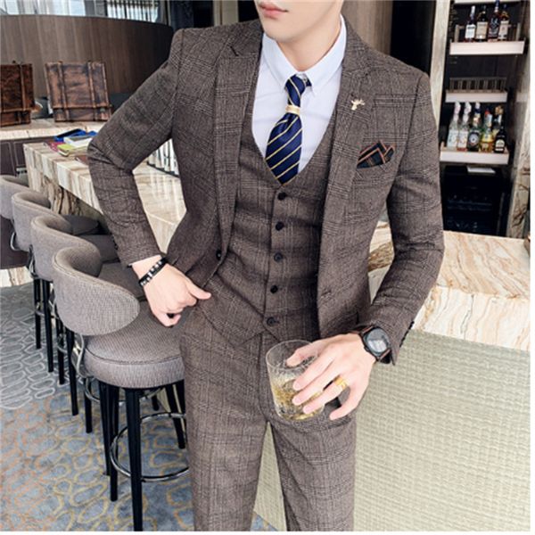 s-7xl fashion boutique lattice formal business mens suit 3pces set groom wedding dress plaid suit show stage jacket vest pants, White;black
s-7xl fashion boutique lattice formal business mens suit 3pces set groom wedding dress plaid suit show stage jacket vest pants, White;black