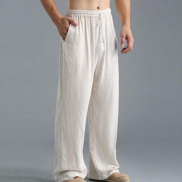 men's pants plus size men cotton linen long elastic waist loose straight trousers summer breathable slender casual sports 5xl 221116, Black
men's pants plus size men cotton linen long elastic waist loose straight trousers summer breathable slender casual sports 5xl 221116, Black