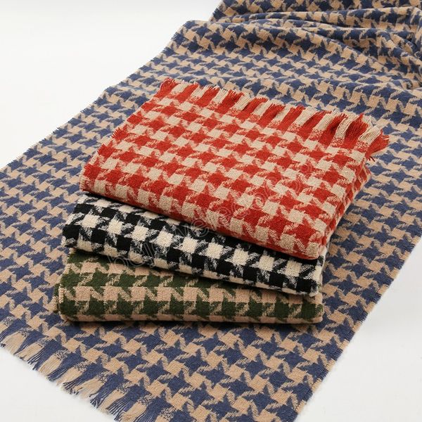 warm plaid winter scarf cashmere women pashmina design print shawls wrap female thick blanket soft bufanda stoles fashion, Blue;gray 
warm plaid winter scarf cashmere women pashmina design print shawls wrap female thick blanket soft bufanda stoles fashion, Blue;gray