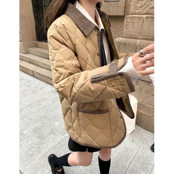 women's down and winter wear 2022 autumn new design feeling retro cotton coat loose long sleeve, Black
women's down and winter wear 2022 autumn new design feeling retro cotton coat loose long sleeve, Black