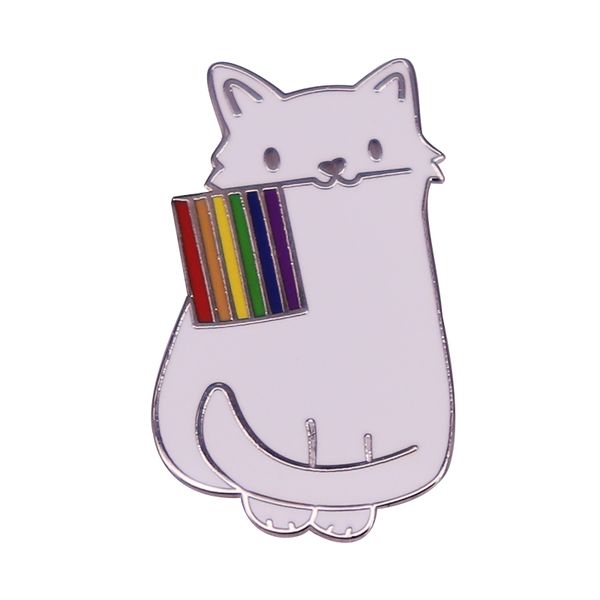 cute purride cat hard enamel pin lgbtq lgbt gay pride rainbow flag badge backpack accessories, Blue
cute purride cat hard enamel pin lgbtq lgbt gay pride rainbow flag badge backpack accessories, Blue
