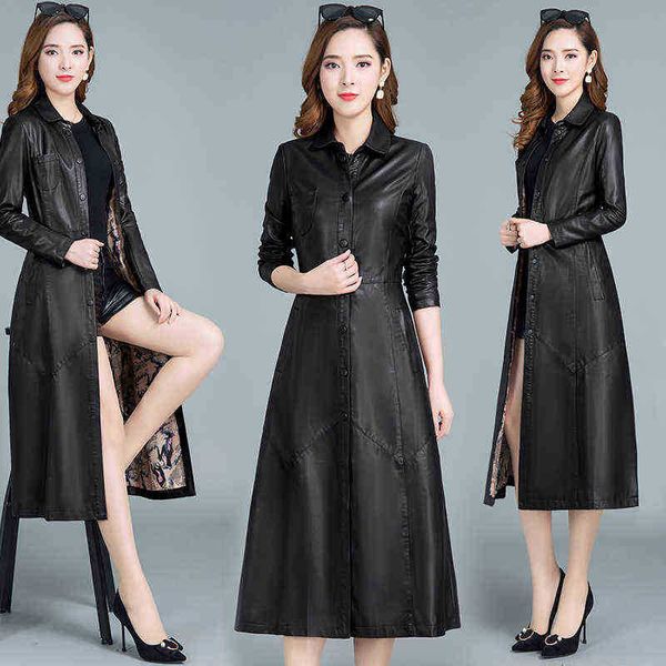 women jacket pu leather jacket plus changchun autumn fashion locomotive leather windbreaker over knee women black red j220727
women jacket pu leather jacket plus changchun autumn fashion locomotive leather windbreaker over knee women black red j220727