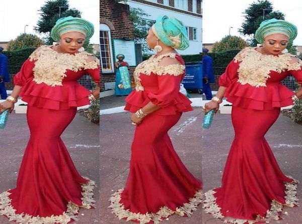 red peplum plus size prom dresses aso ebi gold lace appliques mermaid evening gowns south african women formal party vestidos cust1950835, Black
red peplum plus size prom dresses aso ebi gold lace appliques mermaid evening gowns south african women formal party vestidos cust1950835, Black