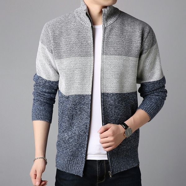 men's sweaters men's autumn and winter stitching sweater knitted casual cardigan coat longsleeved standup collar slim fit comforta, White;black
men's sweaters men's autumn and winter stitching sweater knitted casual cardigan coat longsleeved standup collar slim fit comforta, White;black