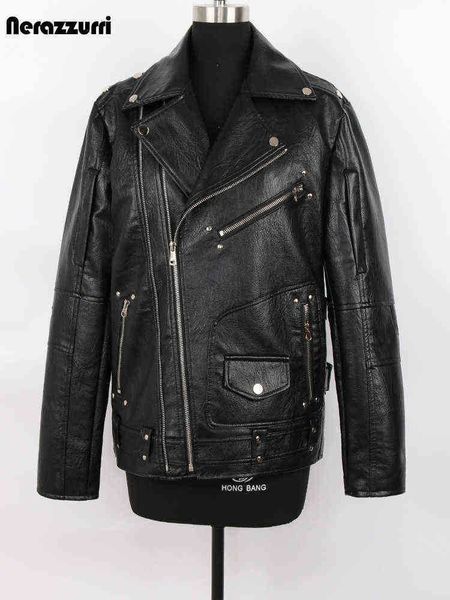 nerazzurri spring autumn vintage cool black faux leather biker jacket men zipper plus size designer clothing 4xl 5xl j220727
nerazzurri spring autumn vintage cool black faux leather biker jacket men zipper plus size designer clothing 4xl 5xl j220727