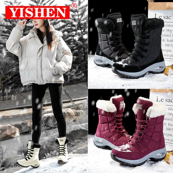 boots yishen snow women mid-calf warm fur lined cushioning outdoor booties chaussures femme winter shoes for 221116, Black
boots yishen snow women mid-calf warm fur lined cushioning outdoor booties chaussures femme winter shoes for 221116, Black