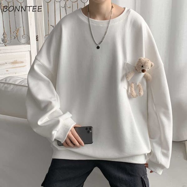 men's hoodies sweatshirts no hat hoodies men patchwork teddy bear cute round neck soft couples sweatshirts long sleeve korean style all, Black
men's hoodies sweatshirts no hat hoodies men patchwork teddy bear cute round neck soft couples sweatshirts long sleeve korean style all, Black