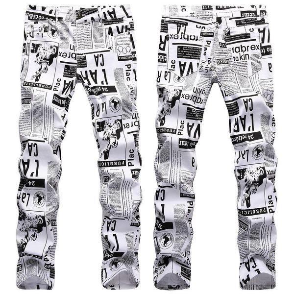 men's jeans popular in night clubs irregular letter printed color painting casual fashion slim fitting pants motorcycle pants, Blue
men's jeans popular in night clubs irregular letter printed color painting casual fashion slim fitting pants motorcycle pants, Blue