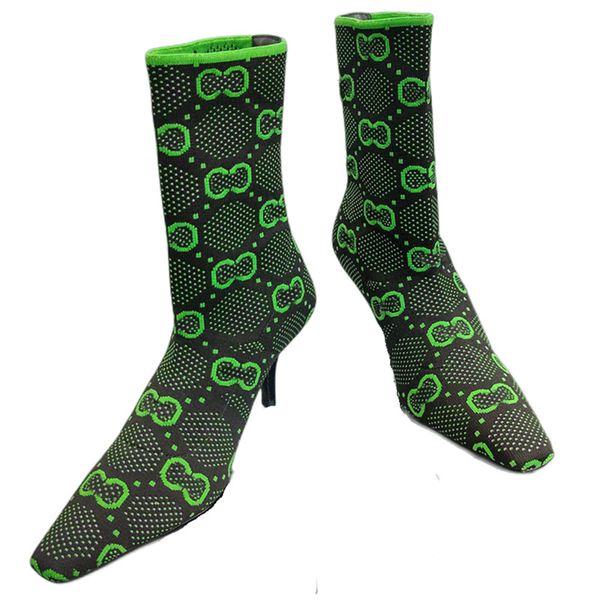 2022 women's boots fashion designer small square head thin heel new socks short boots, Black
2022 women's boots fashion designer small square head thin heel new socks short boots, Black