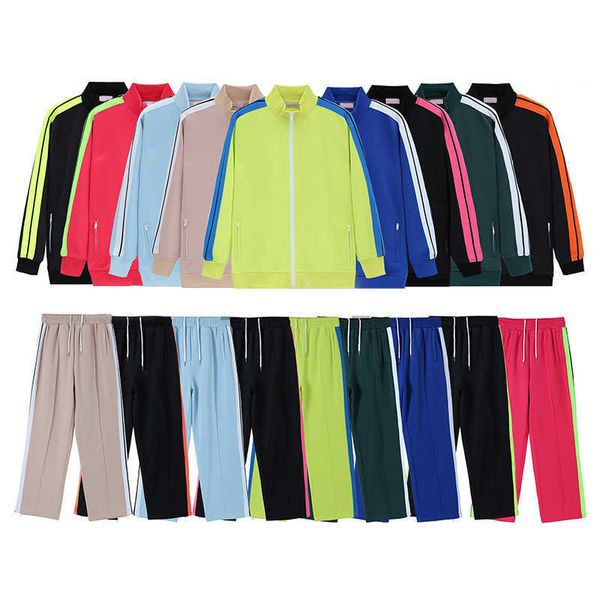 2022 mens womens designer tracksuits sportswear sweatshirt suit jacket white color stripe side ribbon retro casual essential in, Gray
2022 mens womens designer tracksuits sportswear sweatshirt suit jacket white color stripe side ribbon retro casual essential in, Gray