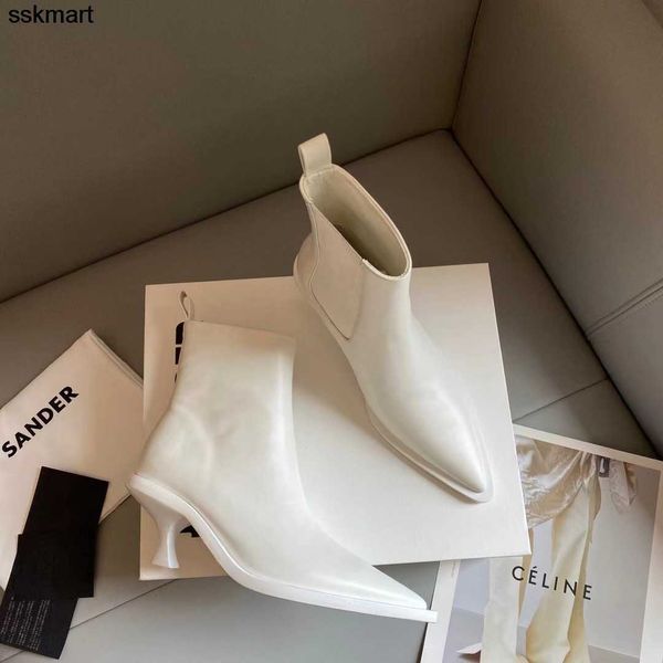 women designers rois jil pointed cat heel short high grade elastic belt high heel women's leather boots lady matte rivets with box size, Black
women designers rois jil pointed cat heel short high grade elastic belt high heel women's leather boots lady matte rivets with box size, Black