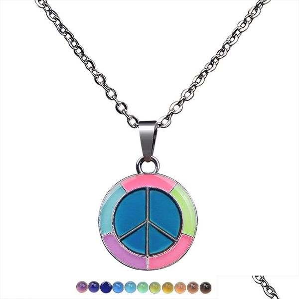 pendant necklaces noctilucence peace symbol pendant necklace color changing temperature sensing mood necklaces women children fashio dhcgs, Silver
pendant necklaces noctilucence peace symbol pendant necklace color changing temperature sensing mood necklaces women children fashio dhcgs, Silver