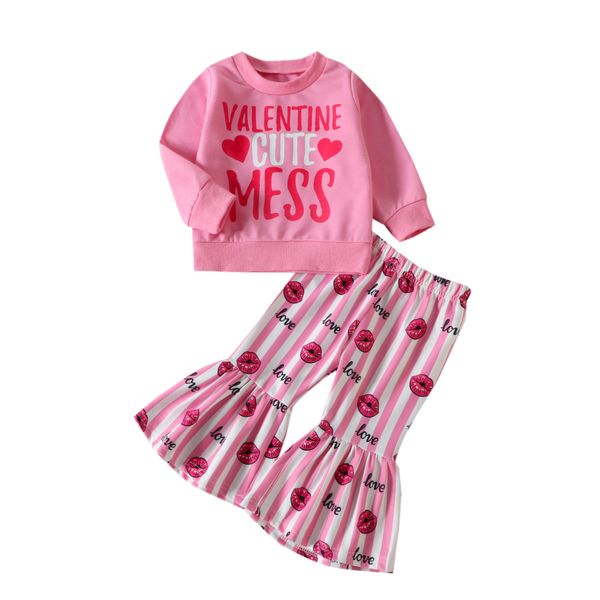 ins girl's pink long sleeve love heart printing wide-legged pants baby clothes girl cloth clothing sets, White
ins girl's pink long sleeve love heart printing wide-legged pants baby clothes girl cloth clothing sets, White