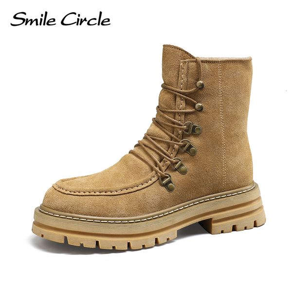 boots smile circle women ankle winter keep warm plush cow leather platform round toe lace-up non-slip snow 221116, Black
boots smile circle women ankle winter keep warm plush cow leather platform round toe lace-up non-slip snow 221116, Black