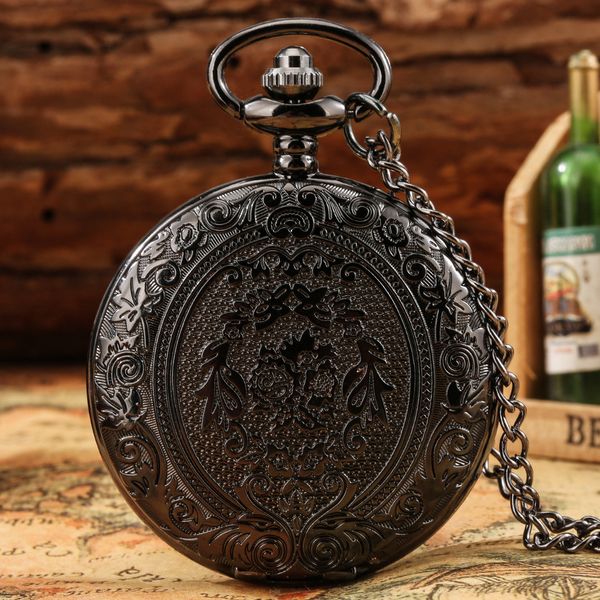 pocket watches black big necklace vintage engraving steampunk retro quartz pendant chain clock women men gift 221116, Slivery;golden
pocket watches black big necklace vintage engraving steampunk retro quartz pendant chain clock women men gift 221116, Slivery;golden