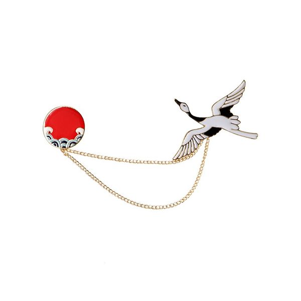 handmade colored chinese style enamel crane brooches pins for men women bag accessories vintage metal badge, Gray
handmade colored chinese style enamel crane brooches pins for men women bag accessories vintage metal badge, Gray