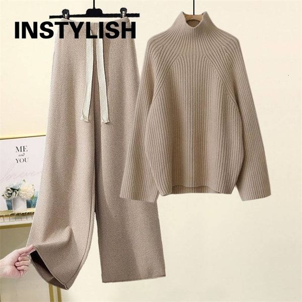 womens two piece pants women sweater suit autumn winter turtleneck knitting and wide leg sets elegant loose jumpers oversized pullover 22111, White
womens two piece pants women sweater suit autumn winter turtleneck knitting and wide leg sets elegant loose jumpers oversized pullover 22111, White