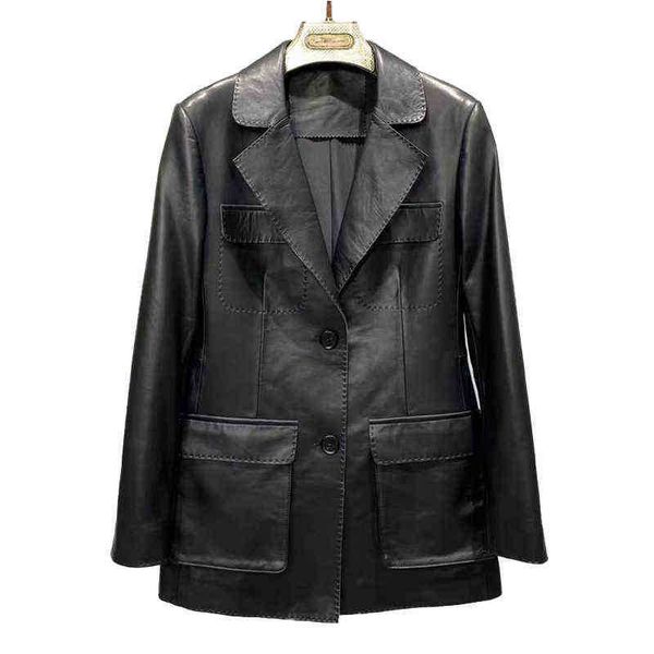 lady new style leather jackets women 2022 spring sheepskin leather blazers autumn female streetwear fg4055 j220727, Black
lady new style leather jackets women 2022 spring sheepskin leather blazers autumn female streetwear fg4055 j220727, Black