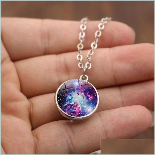 pendant necklaces universe star cloud double sided glass cabochon necklace time gemstone pendant women girls fashion jewelry gift dr dhbp3, Silver
pendant necklaces universe star cloud double sided glass cabochon necklace time gemstone pendant women girls fashion jewelry gift dr dhbp3, Silver